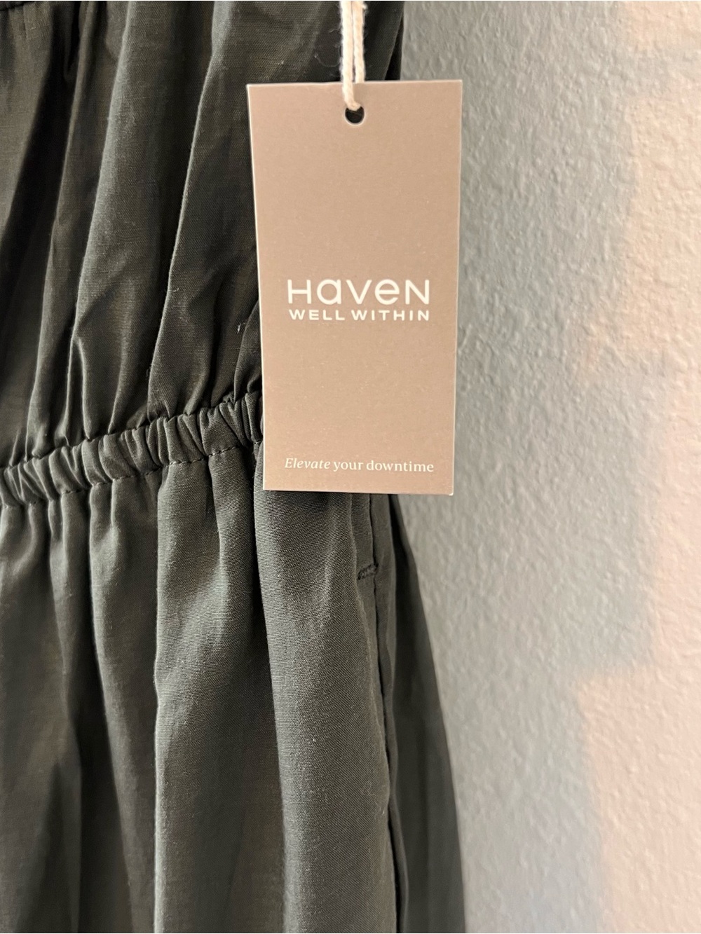 Haven Well Within Tiered Midi Dress — Olive Green — Size M — NWT - Picture 3 of 10